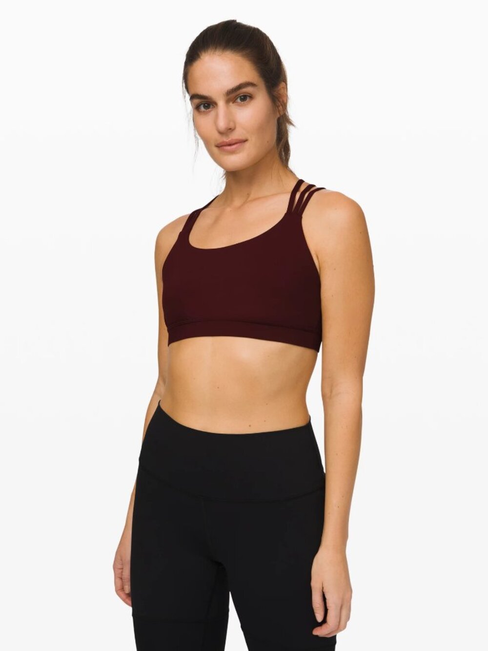 lululemon Energy Bra Strappy Garnet Size 8